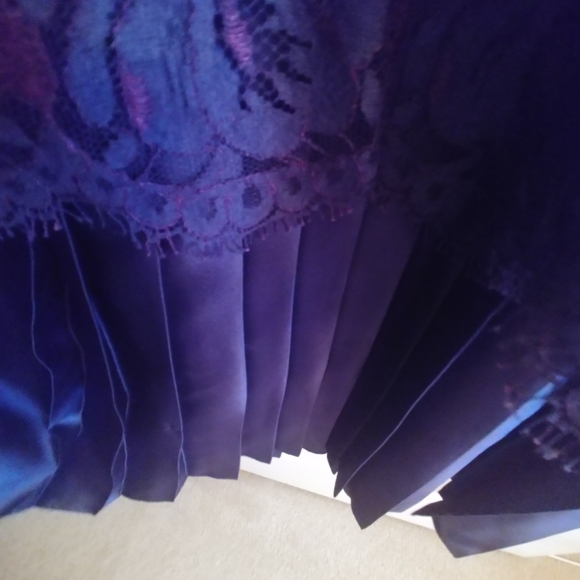 Jessica McClintock Vintage Navy Laced Collar Dress - Picture 5 of 7